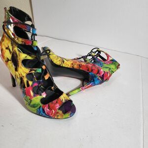 Steve Madden Cynthia Floral Multi Stilettos. Women Size 8.5 Pre Owned.